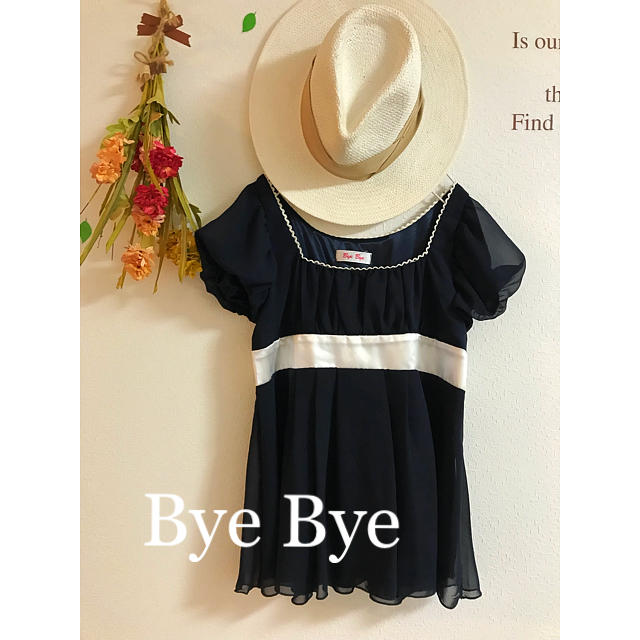 ByeBye(バイバイ)の☆Bye Bye☆リボンシフォンブラウス レディースのトップス(シャツ/ブラウス(半袖/袖なし))の商品写真