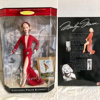 バービー(Barbie)のマリリン・モンローバービー「紳士は金髪がお好き」レッドドレス 未開封！(ぬいぐるみ/人形)