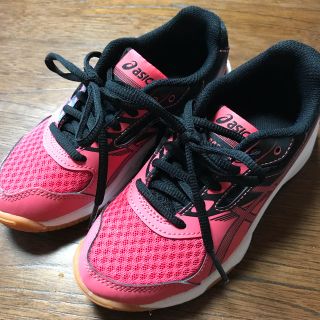 アシックス(asics)のアシックス バレーシューズ ピンク 19.0cm ルージュレッド(スニーカー)