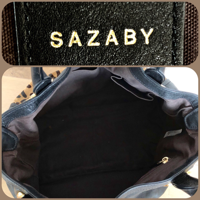 SAZABY(サザビー)のSAZABY サザビー トートバッグ 2way レザー×ハラコ レディースのバッグ(トートバッグ)の商品写真