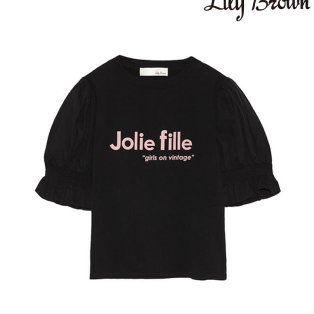 Lily Brown ★異素材スリーブTシャツ★