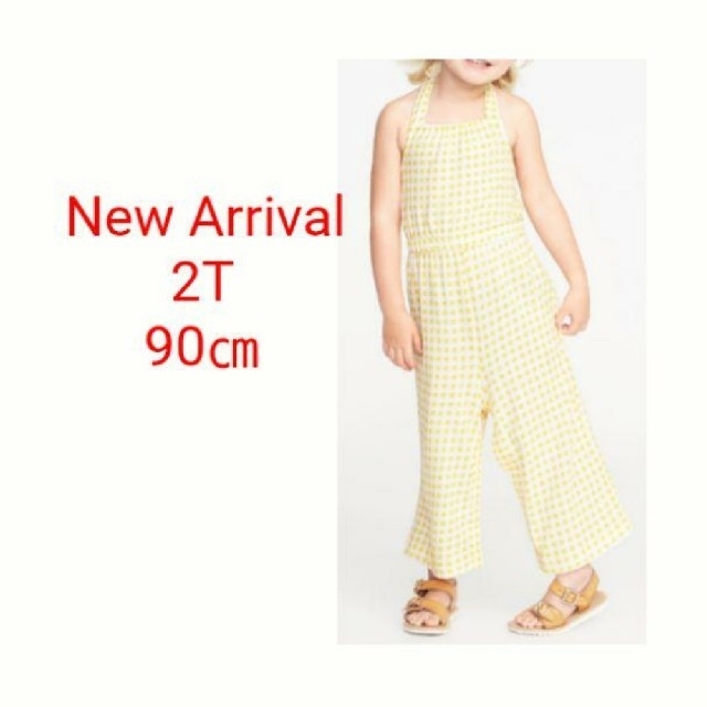 Old Navy(オールドネイビー)の最終価格★新品 2T 90㎝ サロペット OLDNAVY キッズ/ベビー/マタニティのキッズ服女の子用(90cm~)(ワンピース)の商品写真