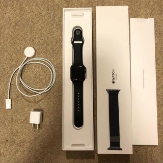 アップル(Apple)のApple Watch series3 38mm スペースグレイ アルミニウム(腕時計(デジタル))