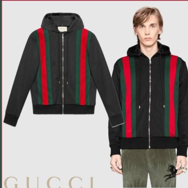 Gucci(グッチ)のGUCCI  フード付きテクニカルジャージー ボンバージャケット メンズのジャケット/アウター(ブルゾン)の商品写真