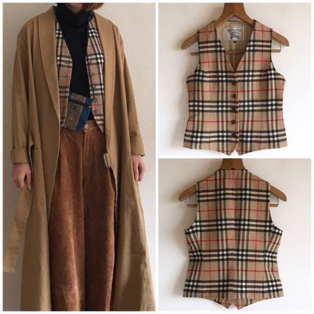 BURBERRY(バーバリー)のぴーちあんどみるく様専用 バーバリー ベスト/バッグ 2点セット レディースのトップス(ベスト/ジレ)の商品写真