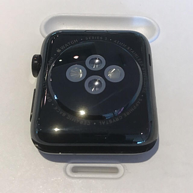 Apple Watch(アップルウォッチ)のApple Watch series3 42mm ブラックステンレス セルラー メンズの時計(腕時計(デジタル))の商品写真