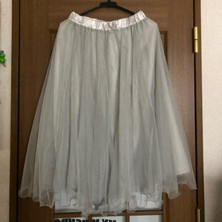 レトロガール(RETRO GIRL)のチュールスカート グレー(ひざ丈スカート)