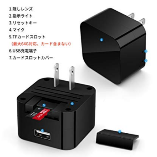 小型カメラ 隠しカメラ Wifi対応 コンセント型 スマホ充電可の通販 By しょう S Shop ラクマ