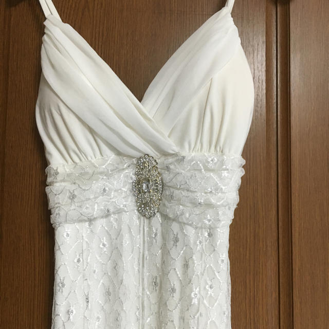 爽やかな白いロングドレス！送料無料！御予約済み レディースのフォーマル/ドレス(ロングドレス)の商品写真