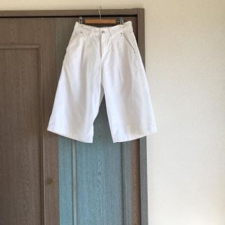 ザラ(ZARA)のザラ ZARA ホワイトデニム ハーフパンツ フレアパンツ(ハーフパンツ)