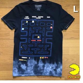 バンダイ(BANDAI)のバンダイ PAC-MAN パックマン Tシャツ 【L】黒 新品 180720(Tシャツ/カットソー(半袖/袖なし))