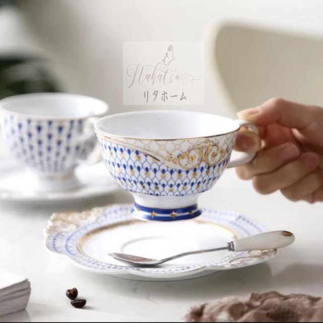 西洋ティー・コーヒーカップセット カップ&ソーサー4客セット 陶磁器ティーセット 2