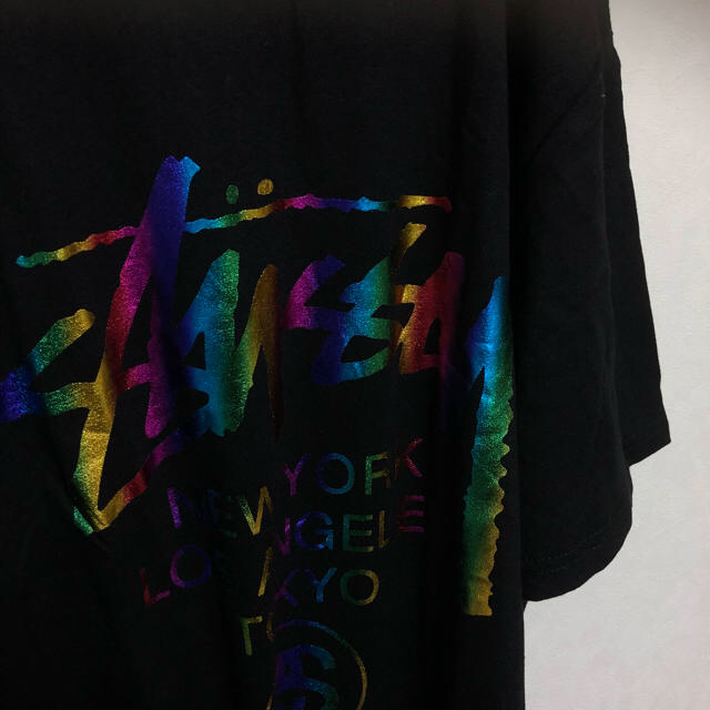 STUSSY(ステューシー)の☆大人気☆ ステューシー Tシャツ ビックロゴ 派手目 レインボー送料無料 メンズのトップス(Tシャツ/カットソー(半袖/袖なし))の商品写真