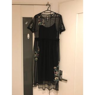 フォーエバートゥエンティーワン(FOREVER 21)のFOREVER21  シースルー　ワンピース(ひざ丈ワンピース)