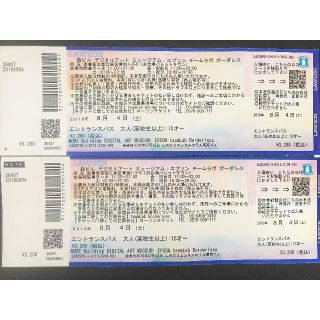 チームラボボーダレス8/4(土)大人2枚(その他)