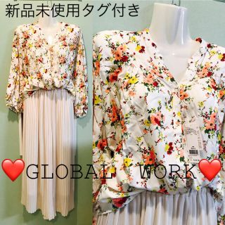 グローバルワーク(GLOBAL WORK)の花柄シャツ♡新品タグ付き♡GLOBAL WORK♡(シャツ/ブラウス(長袖/七分))