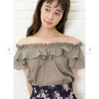 ジルバイジルスチュアート(JILL by JILLSTUART)のジルバイジルスチュアート【今季新品】人気完売！カットワークダブルフリルブラウス(シャツ/ブラウス(半袖/袖なし))