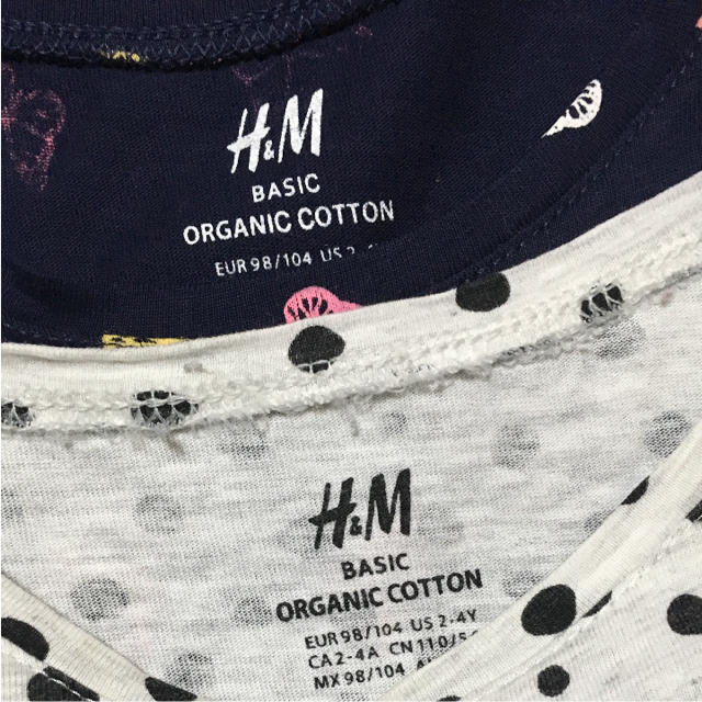 H&M(エイチアンドエム)の女の子 半袖 キッズ/ベビー/マタニティのキッズ服女の子用(90cm~)(Tシャツ/カットソー)の商品写真