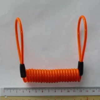 [送料込み]伸縮ワイヤーケーブル(伸長時約1.0m)オレンジ色(工具)