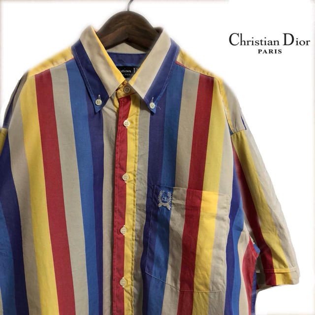 Christian Dior(クリスチャンディオール)の古着 Christian Dior ディオール マルチストライプ シャツ 個性的 メンズのトップス(シャツ)の商品写真