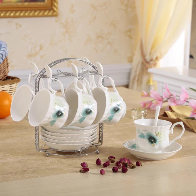 西洋ティー・コーヒーカップセット カップ&ソーサー6客セット 陶磁器 ...