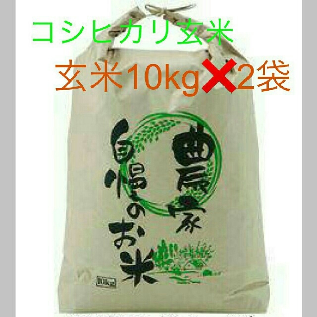 米/穀物　7月23日発送29年度滋賀のコシヒカリ玄米20kg　10kg✖2袋お米送込