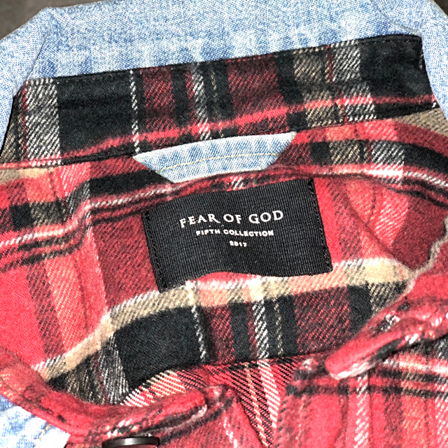 FEAR OF GOD(フィアオブゴッド)のFearofgod red check denim shirt レディースのトップス(シャツ/ブラウス(長袖/七分))の商品写真