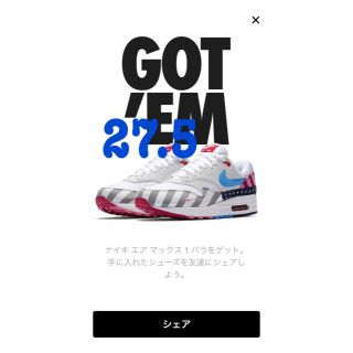 ナイキ(NIKE)のNike Air Max PARRA 27.5(スニーカー)