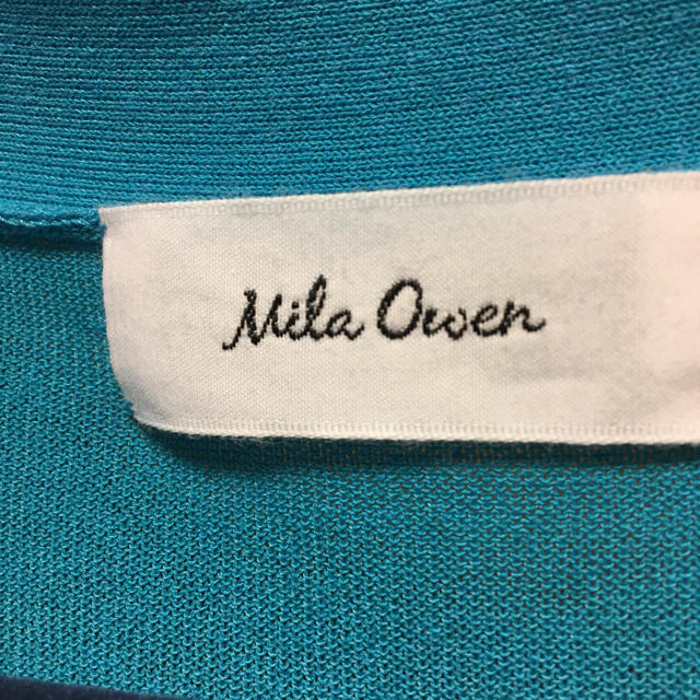 Mila Owen(ミラオーウェン)のMila Owen ターコイズブルー カーディガン レディースのトップス(カーディガン)の商品写真