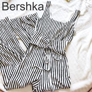 ベルシュカ(Bershka)のベルシュカ コルセットベルト ストライプ サロペット ロンパース Bershka(サロペット/オーバーオール)