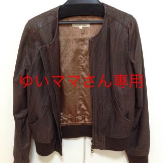 ユナイテッドアローズグリーンレーベルリラクシング(UNITED ARROWS green label relaxing)のフェイクレザーのジャケット(ミリタリージャケット)