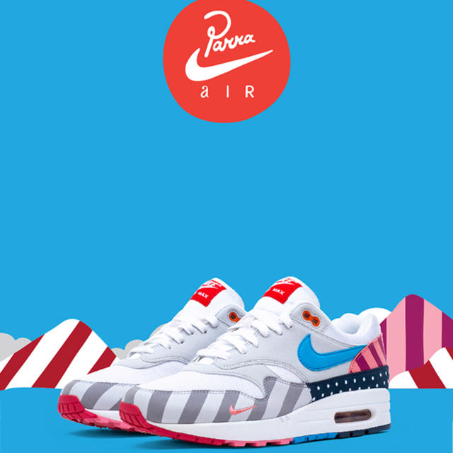 送料無料 NIKE AIR MAX 1 PARRA 27.5 US9.5