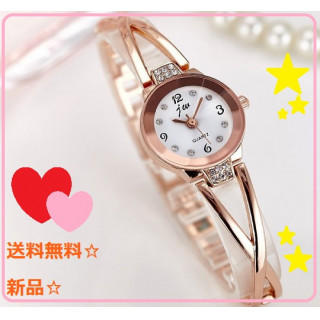 可愛い・おしゃれを手元に♡　ピンクゴールド腕時計【新品・送料無料】(腕時計)