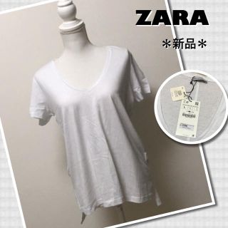 ザラ(ZARA)の送料込【新品】ZARA Tシャツ(Tシャツ(半袖/袖なし))