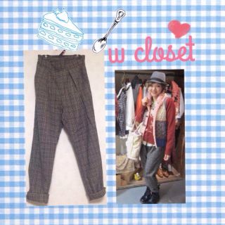 ダブルクローゼット(w closet)のw closet チェックおじパン(カジュアルパンツ)