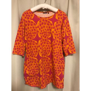 マリメッコ(marimekko)の七分袖ミニワンピース(ミニワンピース)