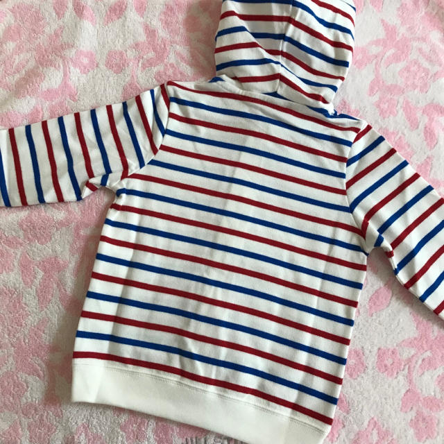 PETIT BATEAU(プチバトー)の☆SALE☆ 新品 プチバトー♡ トリコロールカラーマリニエールパーカ 24m キッズ/ベビー/マタニティのベビー服(~85cm)(カーディガン/ボレロ)の商品写真