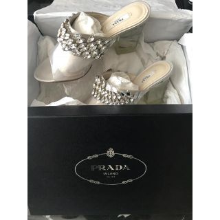 プラダ(PRADA)のPRADA 36.5 ピジュー クリアソール サンダル(サンダル)