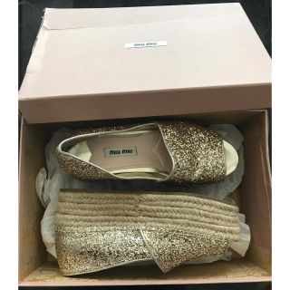 ミュウミュウ(miumiu)のLNMさまご専用♡miu miu エスパドリーユ 35 (21.5〜22cm)(サンダル)