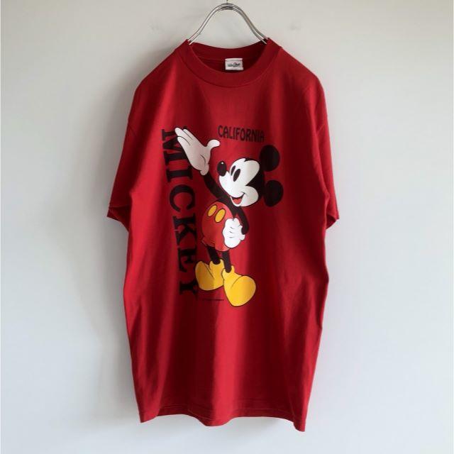 Disney(ディズニー)のKyon太様専用 10日までお取り置き 両面ミッキープリントTシャツ M 赤 レディースのトップス(Tシャツ(半袖/袖なし))の商品写真