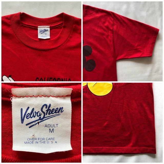 Disney(ディズニー)のKyon太様専用 10日までお取り置き 両面ミッキープリントTシャツ M 赤 レディースのトップス(Tシャツ(半袖/袖なし))の商品写真