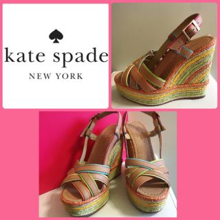 ケイトスペードニューヨーク(kate spade new york)のケイトスペード♡カラフルウエッジ サンダル♡(サンダル)