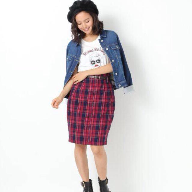 heather(ヘザー)のヘザー♡HEチェックタイトスカート レディースのスカート(ひざ丈スカート)の商品写真