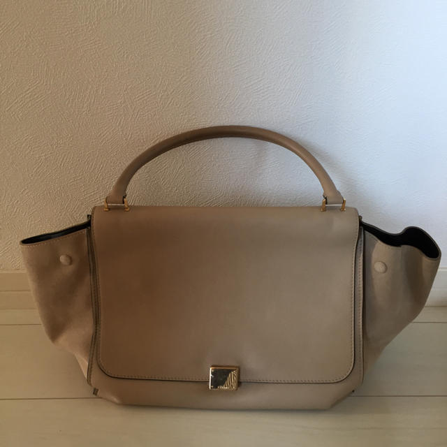 専用♡セリーヌ CELINE トラペーズ ベージュ スエードハンドバッグ