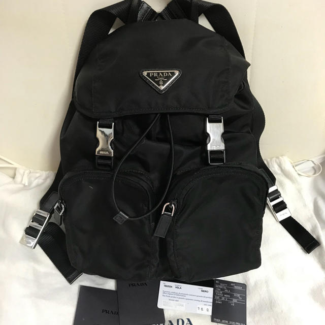 PRADA(プラダ)のプラダ  バックパック 国内正規品 NERO  ブラック 1BZ024  現行品 レディースのバッグ(リュック/バックパック)の商品写真