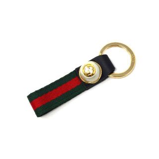 グッチ(Gucci)の【yumi様専用】　インターロッキングG　ナイロン ウェブ キーリング(キーホルダー)