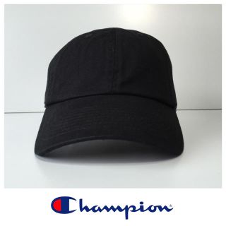 チャンピオン(Champion)の新品  Champion 6パネルキャップ 黒 無地 送料込み(キャップ)