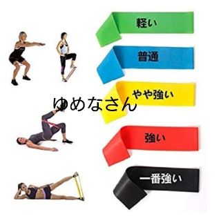 エクササイズバンド ループバンド トレーニング チューブ 強度別5本セット

(トレーニング用品)