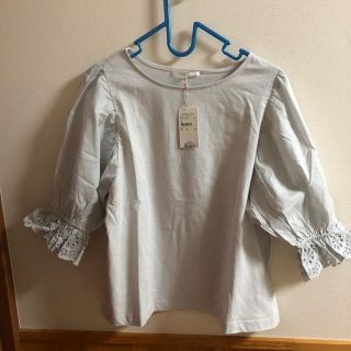 レトロガール(RETRO GIRL)の新品 RETRO GIRL 袖スカラップ半袖TEE (トップス)(カットソー(半袖/袖なし))