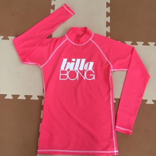 ビラボン(billabong)の【未使用】ビラボンの蛍光ピンクのラッシュガードＬサイズ(水着)